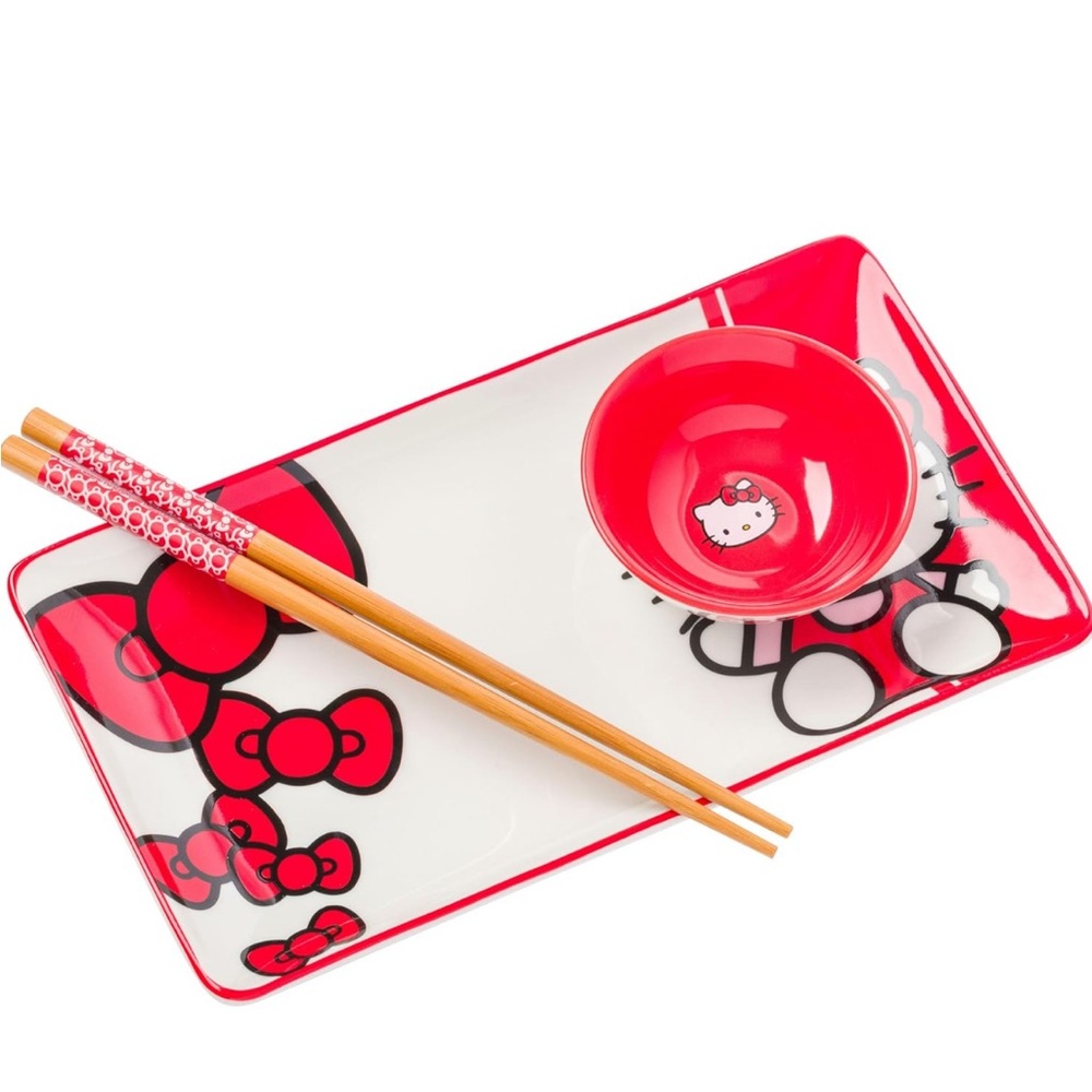 Sanrio Hello Kitty Ceramic Sushi Set - Brand New